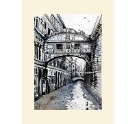 El Arte Grupo Jack The Flipper (Venice IV) - Montado impresión 30 x 40 cm, Papel, Multicolor, 30 x 40 x 1,3 cm