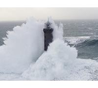 El Arte Grupo Jean Guichard (Phares Dans la Tempãªte, kãreon) - Lienzo Decorativo (30 x 40 cm, Madera, Multicolor, 30 x 40 x 1,3 cm