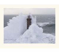 El Arte Grupo Jean Guichard (Phares Dans la Tempãªte, kãreon) - Montado impresión 30 x 40 cm, Papel, Multicolor, 30 x 40 x 1,3 cm