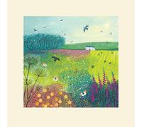 El Arte Grupo Jo Grundy (Prado de Verano) - Montado impresión 40 x 40 cm, Papel, Multicolor, 40 x 40 x 1,3 cm