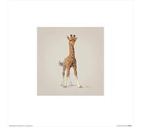 El Arte Grupo John Butler (Jirafa) - Lámina Decorativa (30 x 30 cm, Papel, Multicolor, 30 x 30 x 1,3 cm