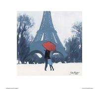 El Arte Grupo Jon Barker (Nieve Tiempo para un Beso) - Art Print (40 x 40 cm, Papel, Multicolor, 40 x 40 x 1,3 cm