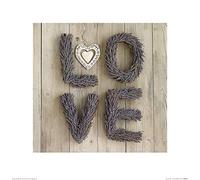 El Arte Grupo Lavanda Amor Howard Shooter Art Print, Papel, Multicolor, 40 x 40 x 1,3 cm