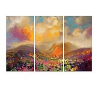 El Arte Grupo Nevis Range Color Scott Naismith Lienzo impresión, Madera, Multicolor, 10 x 150 x 1,3 cm