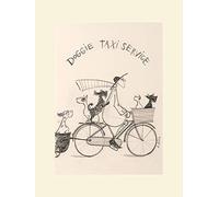 El Arte Grupo Sam Toft (diseño de Servicio de Taxi Sketch) - Montado impresión 30 x 40 cm, Papel, Multicolor, 30 x 40 x 1,3 cm