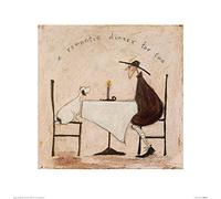 El Arte Grupo Sam Toft (una Cena romántica para Dos) - Art Print (40 x 40 cm, Papel, Multicolor, 40 x 40 x 1,3 cm