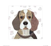 El Arte Grupo Simon Hart (Beagle) - Art Print (40 x 40 cm, Papel, Multicolor, 40 x 40 x 1,3 cm
