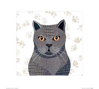 El Arte Grupo Simon Hart (británico de Pelo Corto) - Art Print (40 x 40 cm, Papel, Multicolor, 40 x 40 x 1,3 cm