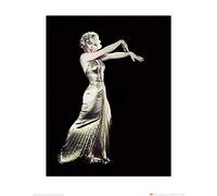 El Arte Grupo Tiempo Vida (Marilyn Monroe-Gold Vestido) - Lámina Decorativa (40 x 50 cm, Papel, Multicolor, 40 x 50 x 1,3 cm)