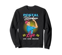 El Arte Pop Femenino de Las trabajadoras Postales Ofrece un diseño humorístico Sudadera