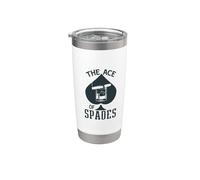 El As de espadas jugador de póquer Casino Card Pro Gambler Vaso térmico de acero inoxidable de doble pared