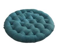 el Asiento, Cojín Grande Redondo de Lino con Relleno algodón Perlado, Suave y cómodo for Sentarse, Ideal for Relajarse meditar en Cualquier estación(Cyan,85cm(33.4in))