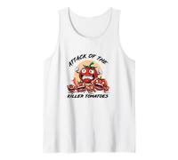 El Ataque de los Tomates Asesinos Jardín Vegetariano Vegano Camiseta sin Mangas