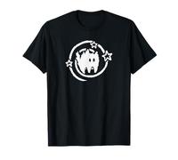 El aterrador gatito Tomcat del Y2K de los 90 se asusta bajo una cola estrellada Camiseta