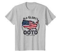 El Atuendo del día de Old Glory Camiseta, Niños, Plata, 2 años