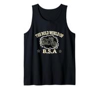 El audaz Mundo de Las Motocicletas BSA Retro Camiseta sin Mangas