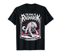 El aullido de Ragnarok Wolf Viking nórdico Guerrero Mito Saga Camiseta