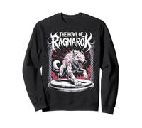 El aullido de Ragnarok Wolf Viking nórdico Guerrero Mito Saga Sudadera