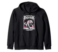 El aullido de Ragnarok Wolf Viking nórdico Guerrero Mito Saga Sudadera con Capucha