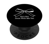 Él aún no ha Terminado fe Cristiana Jesús Creyente PopSockets PopGrip Adhesivo