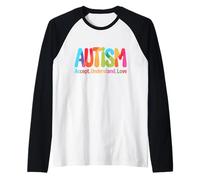 El autismo acepta comprender la conciencia del amor Camiseta Manga Raglan