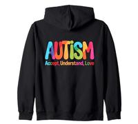 El autismo acepta comprender la conciencia del amor Sudadera con Capucha