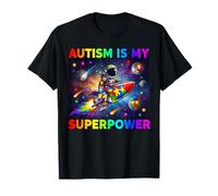 El Autismo es mi Astronauta súper poderoso para Hombres, Mujeres, niños, Abril Camiseta