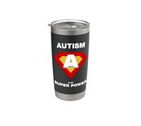 El autismo es mi súper poder | Conciencia sobre el autismo Vaso térmico de acero inoxidable de doble pared