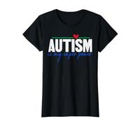 El Autismo es mi Superpoder: Conciencia para niños autistas, Hombres y Mujeres Camiseta gráfica económica, Mujer, Negro, M