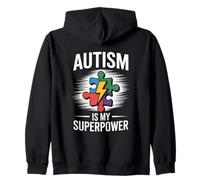 El Autismo es mi Superpoder - Concientización sobre el Autismo Niños autistas Sudadera con Capucha