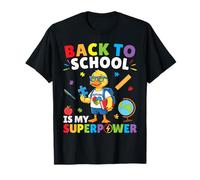 El Autismo es mi Superpoder de Regreso a la Escuela Pato Estudiante niño niña Camiseta