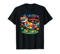 El Autismo es mi Superpoder Dinosaurio de Conciencia sobre el Autismo Niños Niños Camiseta
