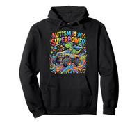 El Autismo es mi Superpoder Dinosaurio Monster Truck Boys Sudadera con Capucha