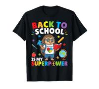 El Autismo es mi Superpoder Regreso a la Escuela Hedgehog Student Boys Camiseta
