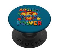 El Autismo es mi Superpoder - Rompecabezas de Conciencia sobre el Autismo para Adolescentes y niños PopSockets PopGrip Adhesivo