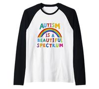 El Autismo es un Hermoso Espectro del Autismo Mes de Concientización Cinta Camiseta Manga Raglan