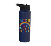 El autismo es un hermoso espectro del autismo Mes de Concientización Cinta Stainless Steel Insulated Water Bottle