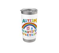 El autismo es un hermoso espectro del autismo Mes de Concientización Cinta Vaso térmico de acero inoxidable de doble pared