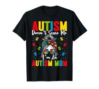 El autismo no me asusta, soy una madre con autismo, rompecabezas de bollos desordenados Camiseta