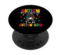 El autismo no me asusta, soy una madre con autismo, rompecabezas de bollos desordenados PopSockets PopGrip Adhesivo