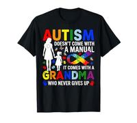El Autismo no Viene con un Manual Autismo Abuela Niñas Camiseta