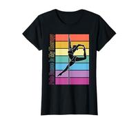 El Baile en Barra es mi Terapia Retro Rainbow Pole Dance Camiseta