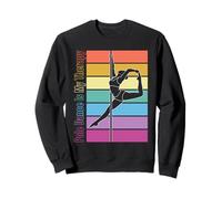 El Baile en Barra es mi Terapia Retro Rainbow Pole Dance Sudadera
