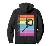 El Baile en Barra es mi Terapia Retro Rainbow Pole Dance Sudadera con Capucha