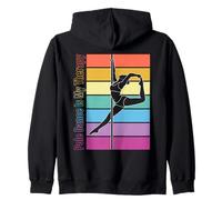 El Baile en Barra es mi Terapia Retro Rainbow Pole Dance Sudadera con Capucha