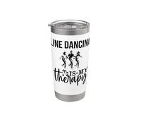 El baile en línea es mi terapia Vaso térmico de acero inoxidable de doble pared
