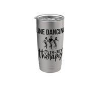 El baile en línea es mi terapia Vaso térmico de acero inoxidable de doble pared
