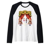 El Ballet Cascanueces de Navidad Príncipe y Princesa de Madera Camiseta Manga Raglan