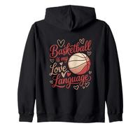 El Baloncesto es mi Amor Lenguaje Hoops Fan Player Design Sudadera con Capucha