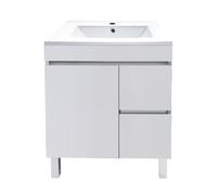 EL BAÑO MODERNO Juego Mueble Baño con Lavabo. Mueble Lavabo 60 cm. Mueble Bajo Lavabo Compacto Preinstalado de Fábrica. Mueble Baño con Lavabo 60 cm con Pie de Porcelana Ideal. No Incluye Espejo.